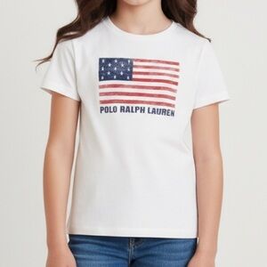 Polo by Ralph Lauren White Tee girl 12/14 years